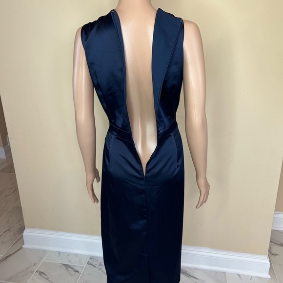 Maggy London silk  Navy blue dress - Picture 7 of 13